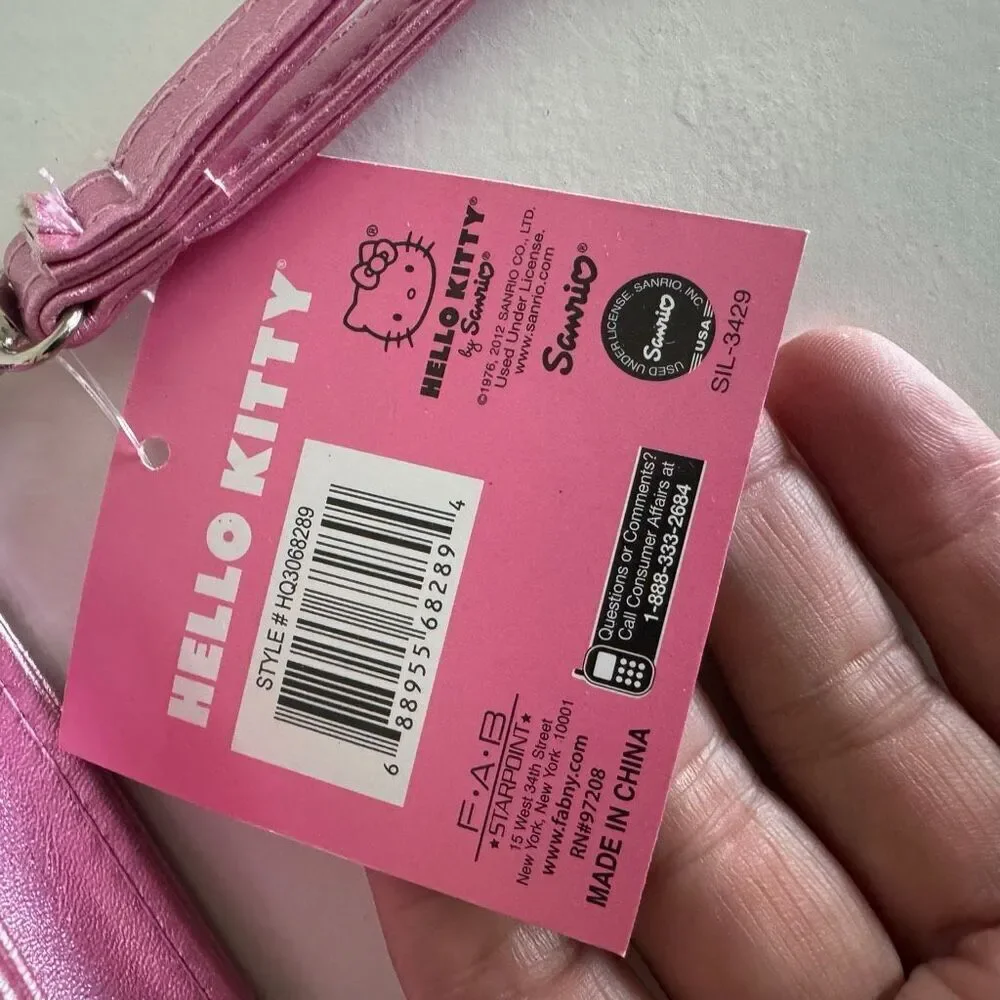 Hello Kitty 2012 Metallic Pink Rhinestone Clutch NEW